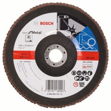 Bosch lamellenschuurschijf Best for Metal Haaks 180mm, k40 (10)