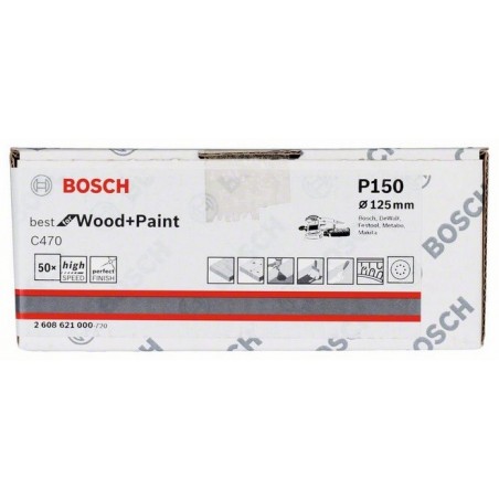 Bosch schuurbladen C470 125mm 8 gaten k150 (50)
