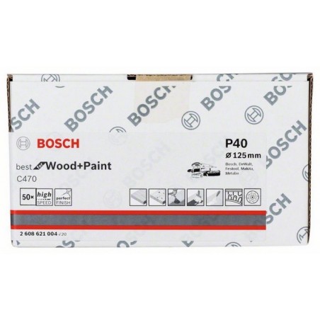 Bosch schuurbladen C470 125mm Multiperforatie k40 (50)