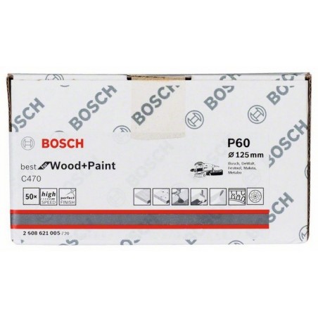 Bosch schuurbladen C470 125mm Multiperforatie k60 (50)
