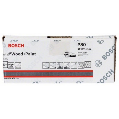 Bosch schuurbladen C470 125mm Multiperforatie k80 (50)