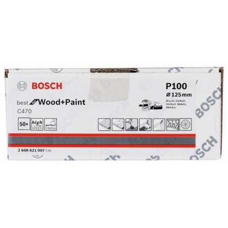 Bosch schuurbladen C470 125mm Multiperforatie k100 (50)