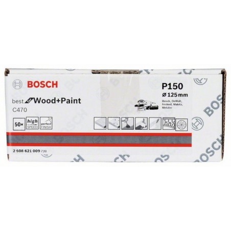 Bosch schuurbladen C470 125mm Multiperforatie k150 (50)