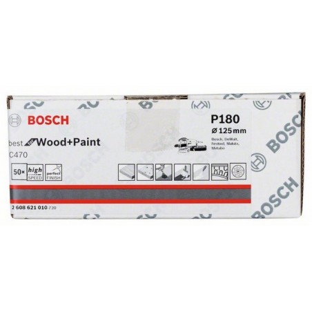 Bosch schuurbladen C470 125mm Multiperforatie k180 (50)