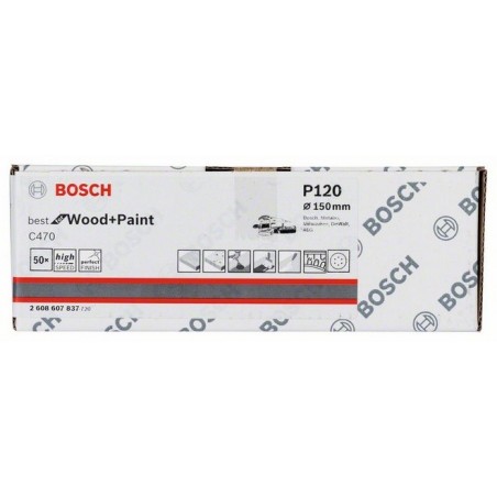 Bosch schuurbladen C470 150mm 6 gaten k120 (50)