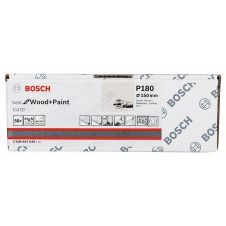 Bosch schuurbladen C470 150mm 6 gaten k180 (50)