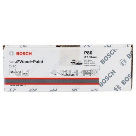 Bosch schuurbladen C470 150mm Multiperforatie k80 (50)
