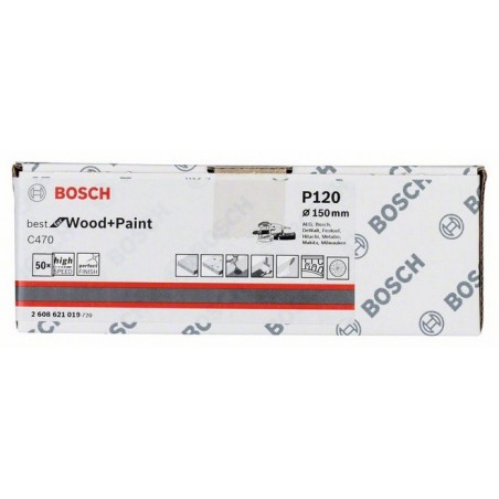 Bosch schuurbladen C470 150mm Multiperforatie k120 (50)