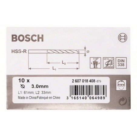 Bosch metaalboren HSS-R 3x33x61 (10)
