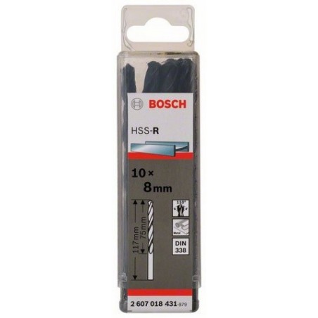 Bosch metaalboren HSS-R 8x75x117 (10)