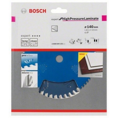 Bosch cirkelzaagblad Expert for High Pressure Laminate 140mm., 42tnds