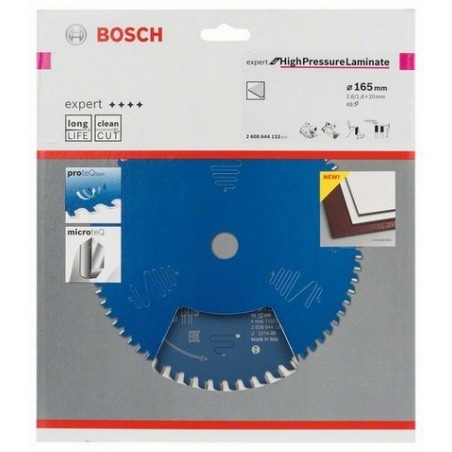 Bosch cirkelzaagblad Expert for High Pressure Laminate 165mm., as 20mm.,48 tnds