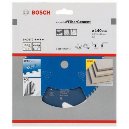 Bosch cirkelzaagblad Expert for Fiber Cement 140mm,as20mm.,4tnds