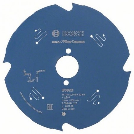 Bosch cirkelzaagblad Expert for Fiber Cement 170mm,as30mm.,4tnds