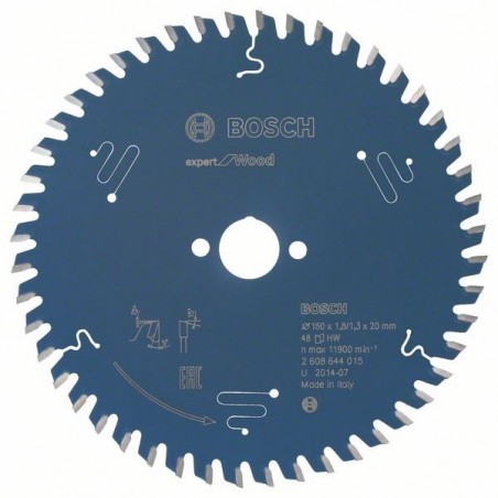 Bosch cirkelzaagblad Expert for Wood 160mmxas20mmx48tnds,dik 1,8/1,3