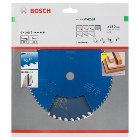 Bosch cirkelzaagblad Expert for Wood 160mmxas20mmx36tnds, dik 1,8/1,3