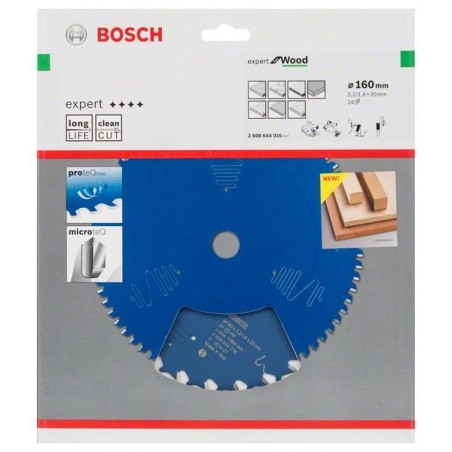 Bosch cirkelzaagblad Expert for Wood 160mmxas20mmx24tnds,dik 2,2/1,6