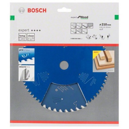 Bosch cirkelzaagblad Expert for Wood 210mmxas30mmx48tnds, dik 2,8/1,8