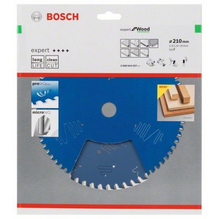 Bosch cirkelzaagblad Expert for Wood 210mmxas30mmx56tnds, dik 2,4/1,8