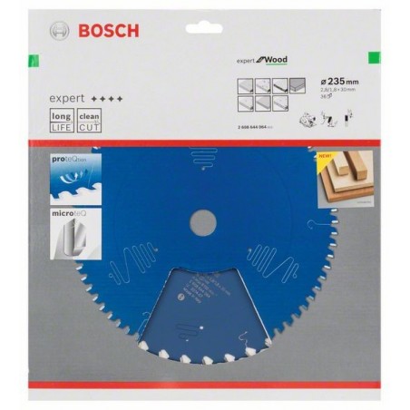 Bosch cirkelzaagblad Expert for Wood 235mmxas30mmx36tnds, dik 2,8/1,8